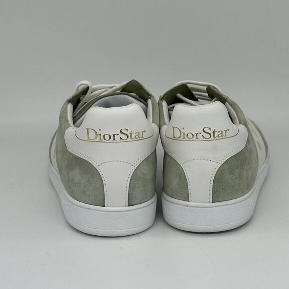 DIOR Star Lace Up Low Top Suede Leather Sneakers Trainers Pastel Peyote - Picture 9 of 16
